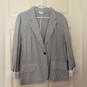 J. Jill Black and White Blazer Classic Suit Jacket